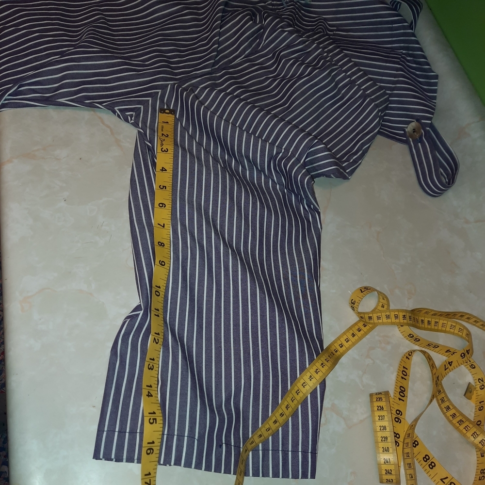 Striped Wide-Leg Overalls - Black & White - Picture 5 of 9